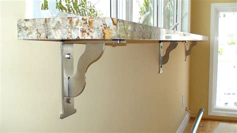 metal brackets for countertop support|surface mounted countertop brackets.